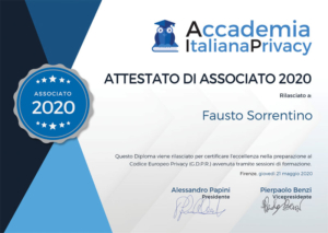 diploma GDPR-fausto-sorrentino